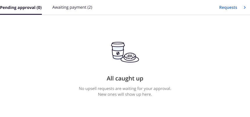 Upsell requests – all caught up